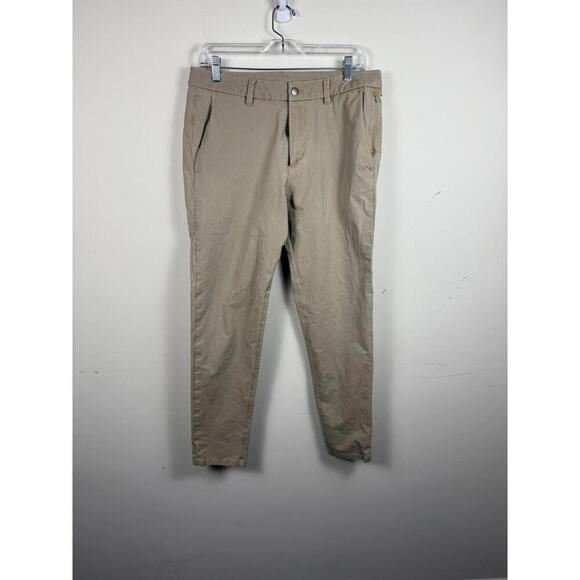 Lululemon Pants Mens 32x29 Beige Chino Commission Slim Warpstreme - Picture 1 of 5